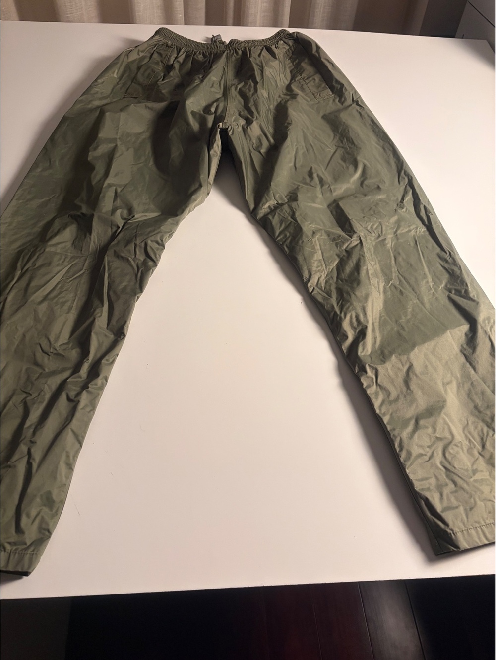 Woolrich Men's Olive Green Lightweight Rain Pants Size Large